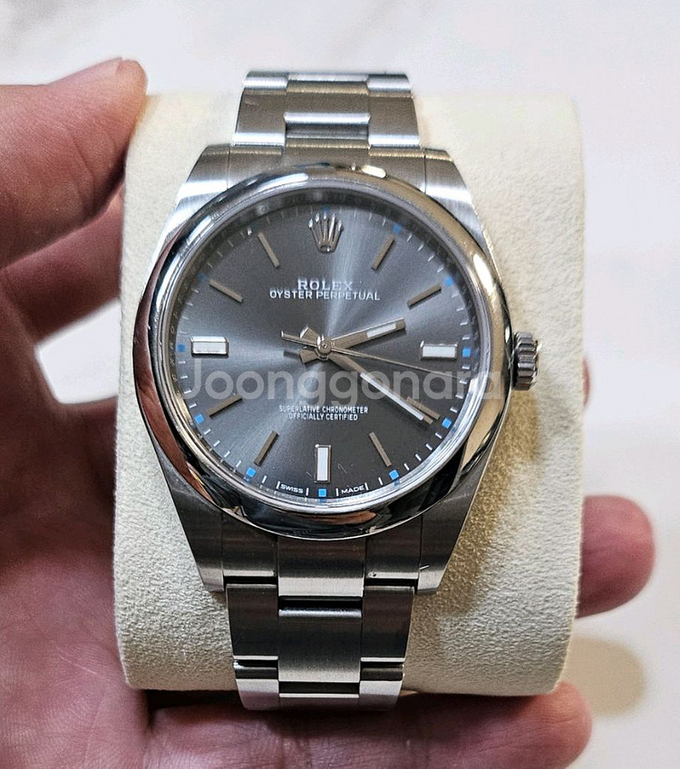 [ROLEX] 롤렉스 오이스터 퍼페츄얼 다크로듐 39--4