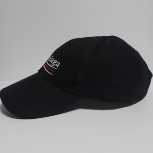 L 발렌시아가 블랙 웨이브로고 자수 볼캡 a035053