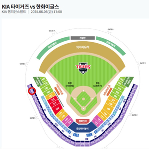 6/6(금) 기아 vs 한화 3루 2-4연석