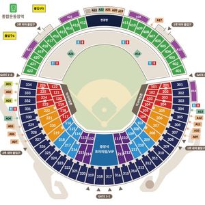 6/6 롯데 두산 3루 레드 223블럭 통로2연석