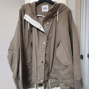 ZARA 자라 후드 트렌치 코트 봄 점퍼