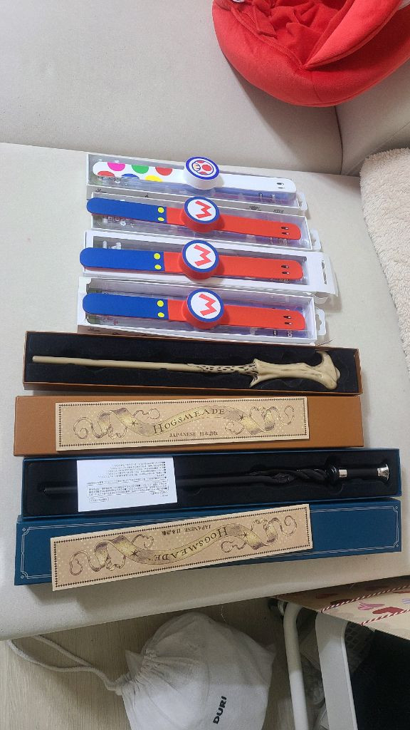 유니버셜 마리오 3인 세트, 해리포터 지팡이, 파워업 이미지