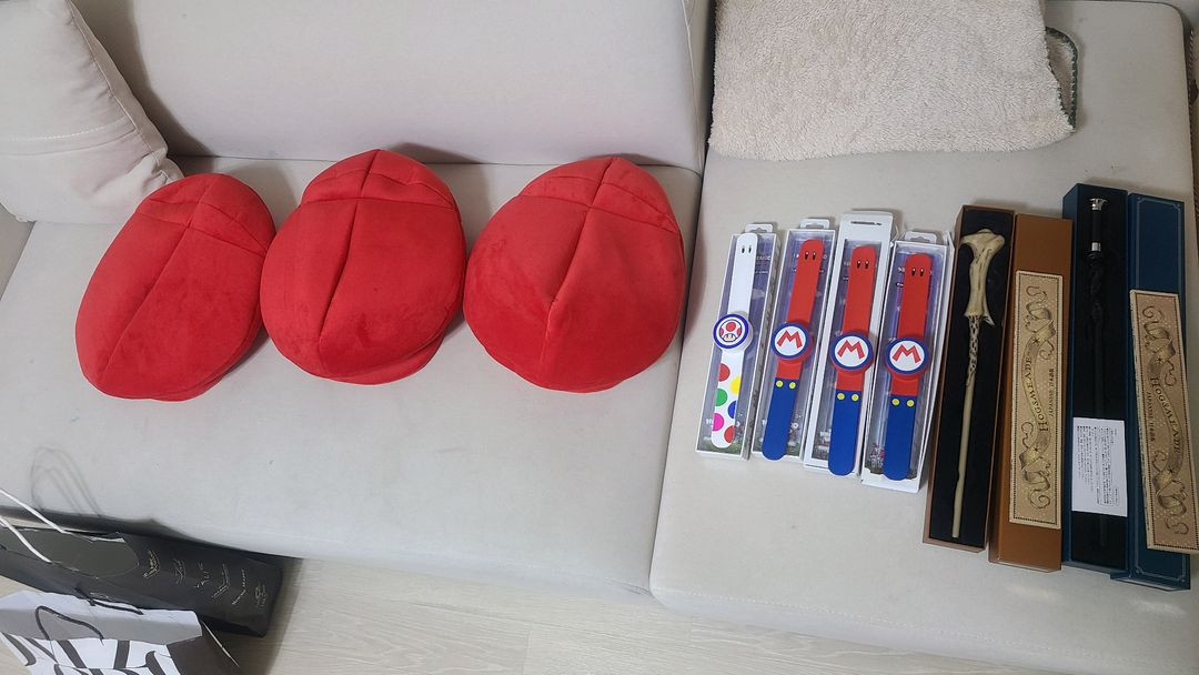 유니버셜 마리오 3인 세트, 해리포터 지팡이, 파워업 이미지