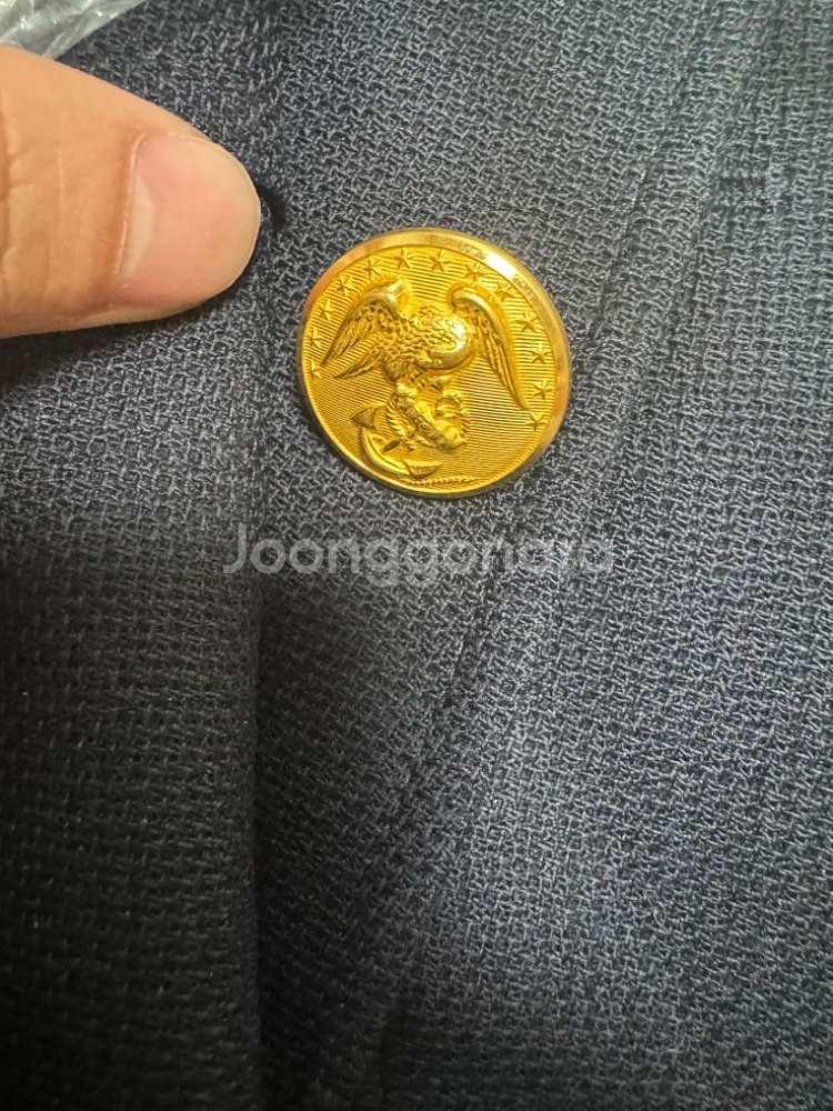 직거래할인새상품)수박빈티지샵 네이비 금장 자켓--3