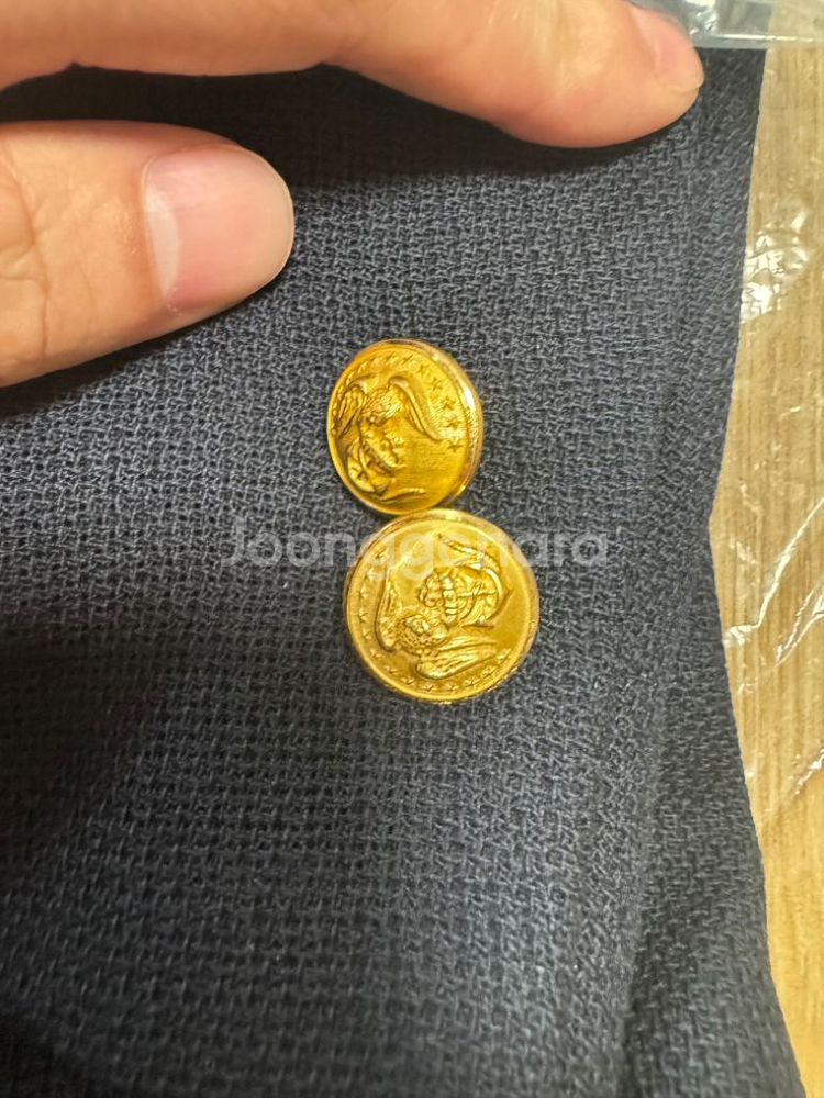 직거래할인새상품)수박빈티지샵 네이비 금장 자켓--4