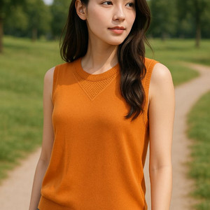 빅사이즈 펀칭 여성복 얇은 상의 민소매나시티셔츠 스타일