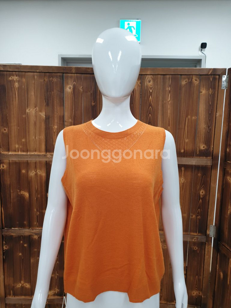 빅사이즈 펀칭 여성복 얇은 상의 민소매나시티셔츠 스타일--5