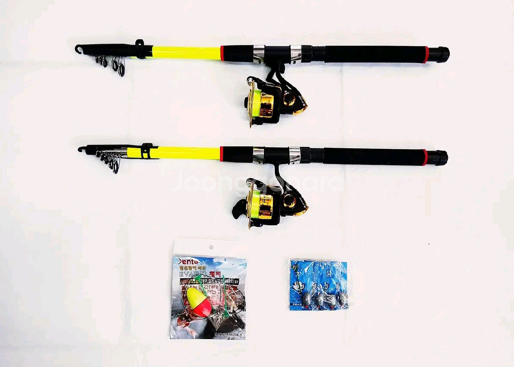 원투낚시대3m 2대+4000번릴 2대+릴줄+묶음--0