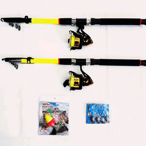 원투낚시대3m 2대+4000번릴 2대+릴줄+묶음