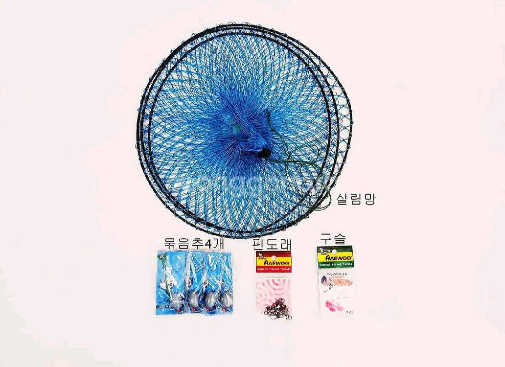원투낚시대3m2대+4000번릴2대+릴줄+살림망--8