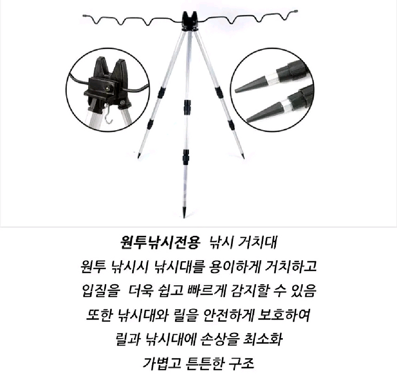원투낚시대3m3대+4000번릴3대+받침대+테클--7