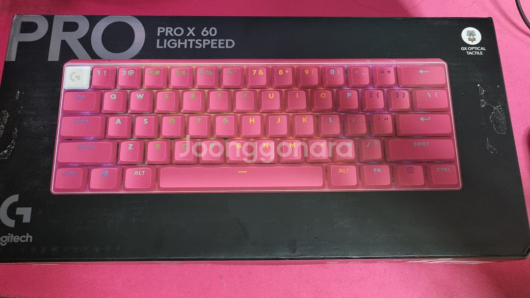 키보드 로지텍 pro x60 핑크--0