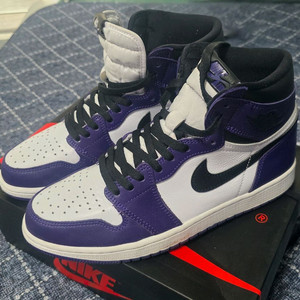 나이키 에어 조던 1 하이 코트 퍼플 280사이즈