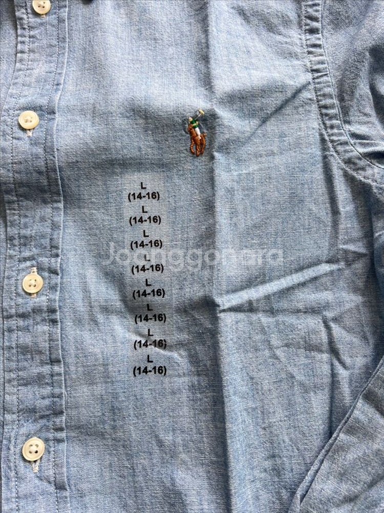 폴로 보이즈 청셔츠(L)--3