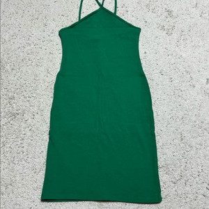 <새상품> H&M 소프트코튼 홀터넥 원피스 그린