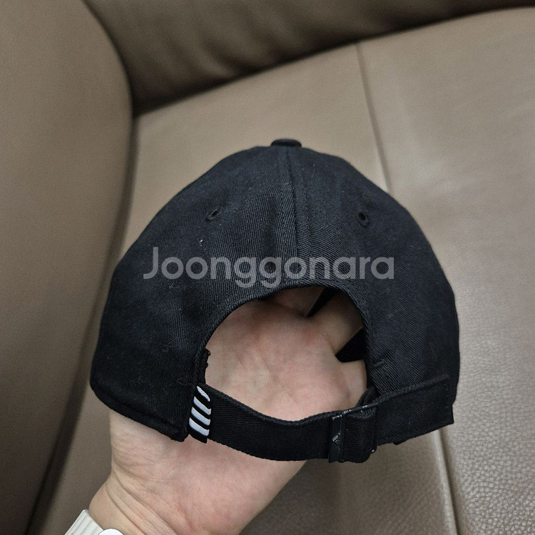 아디다스 삼선 볼캡 모자--1