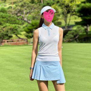 PXG 썸머 카라 슬리브리스 스웨터