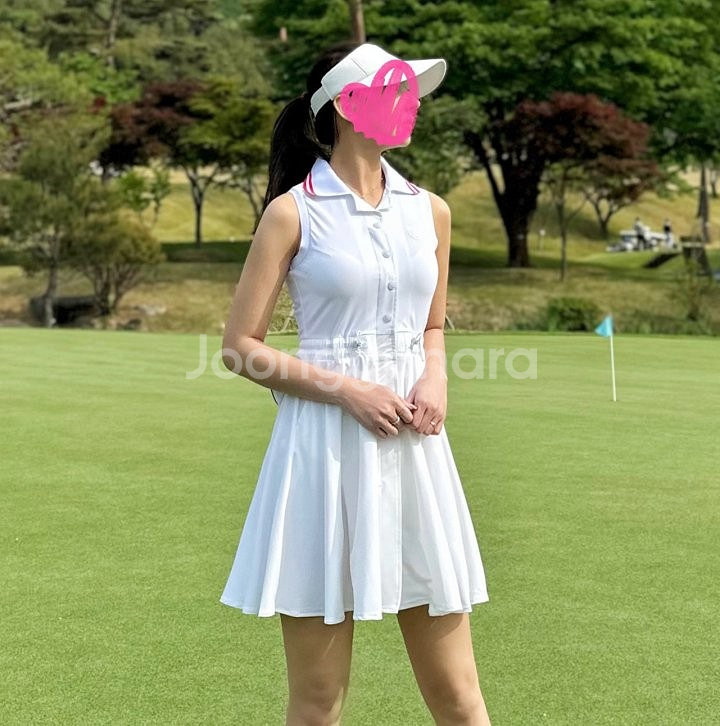 지포어 하이브리드 슬리브리스 드레스--9