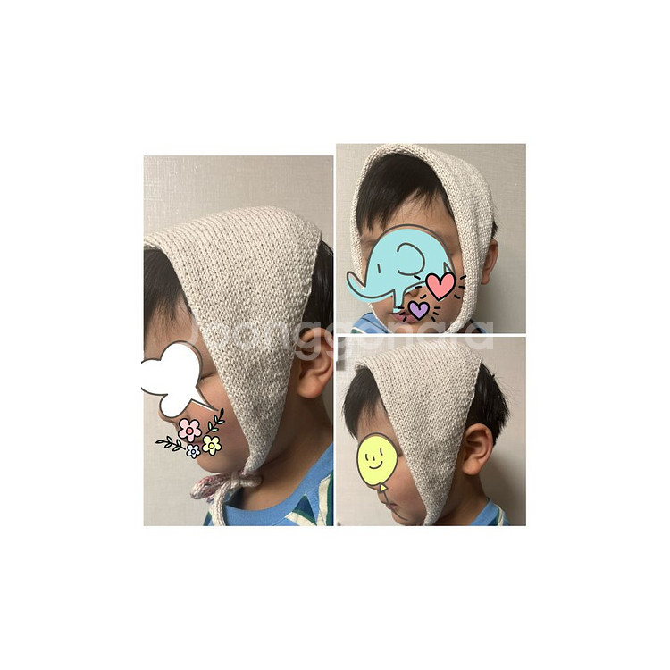 핸드메이드 삼각미니 두건 반다나 머리 스카프--3