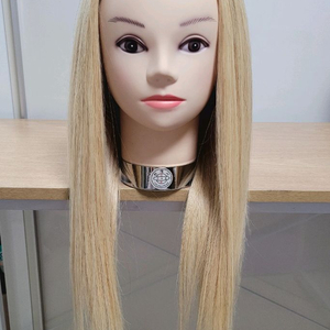 천혜인 금발 통가발 인모100%