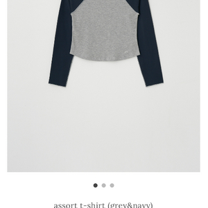 윤슬샵 assort t-shirt (grey&navy)