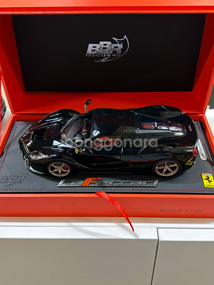1/18 BBR 라페라리 블랙/블랙 루프 베이스--2