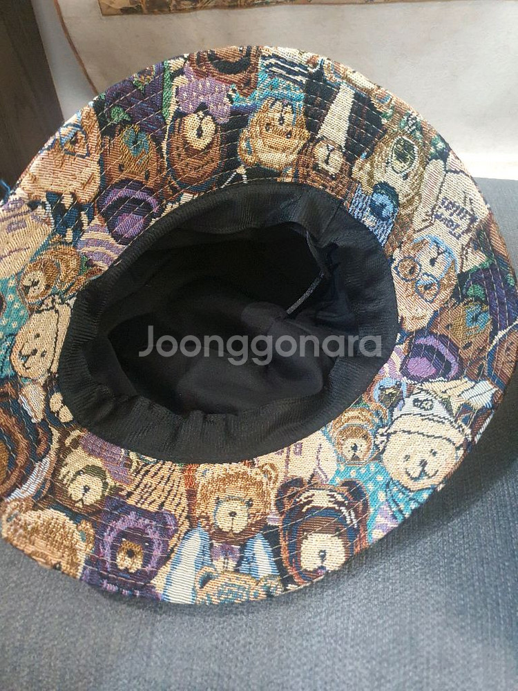 곰돌이 패턴 볼캡과 벙거지 일괄 새상품--3