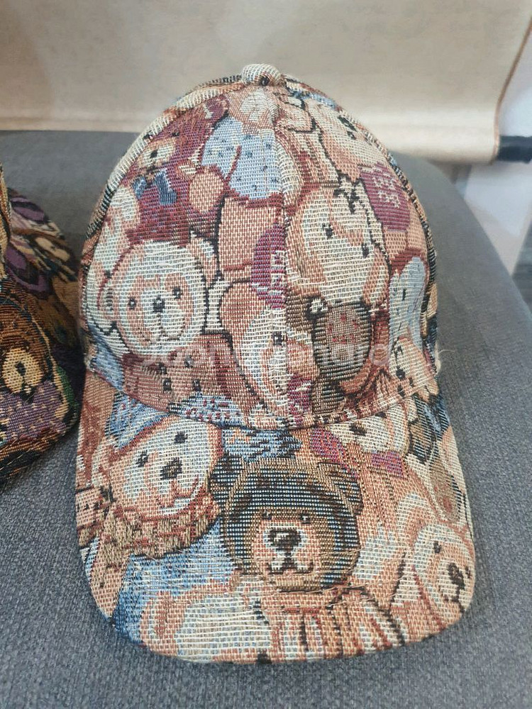 곰돌이 패턴 볼캡과 벙거지 일괄 새상품--2