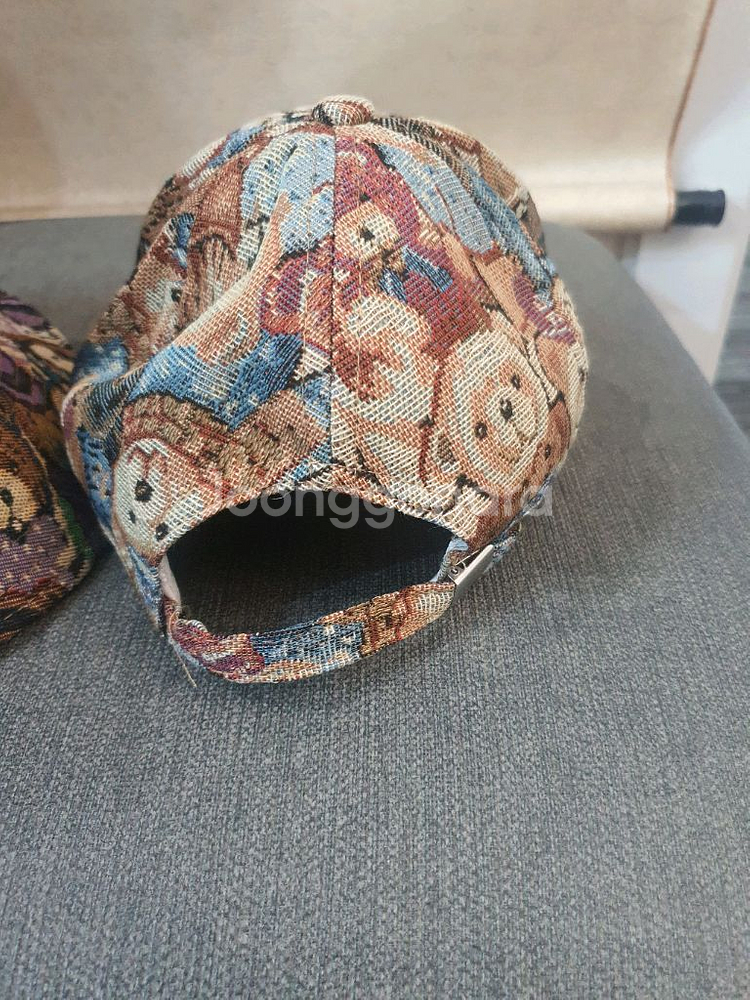 곰돌이 패턴 볼캡과 벙거지 일괄 새상품--6