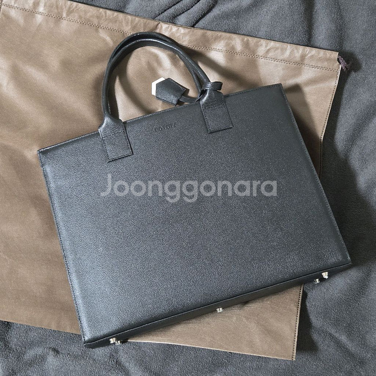 로터프 소가죽 토트백, 서류가방 LO-2805 BK--1