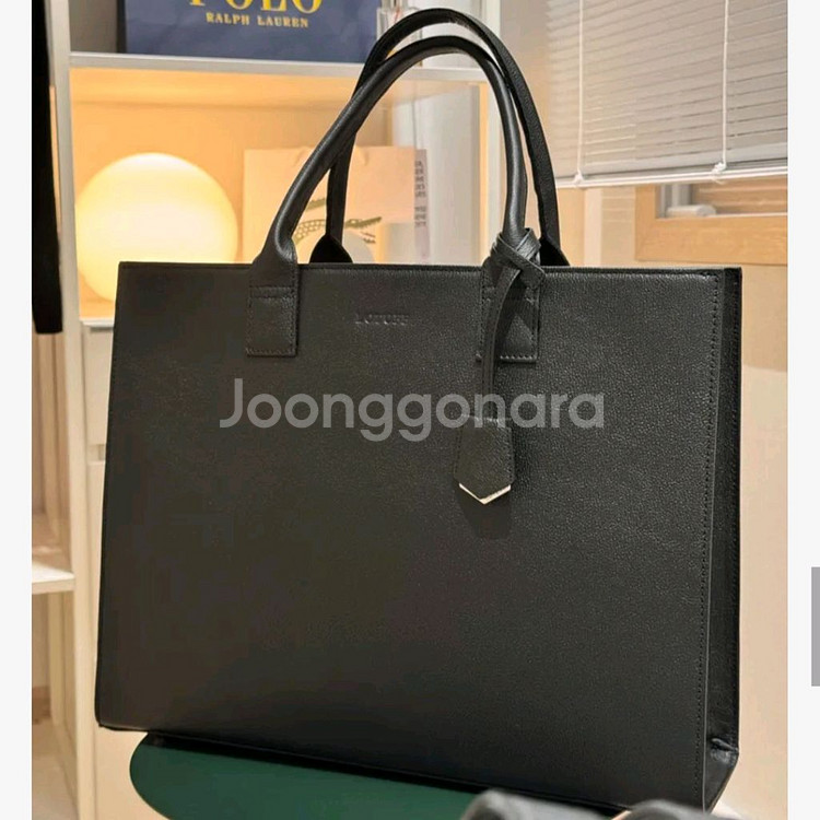 로터프 소가죽 토트백, 서류가방 LO-2805 BK--0