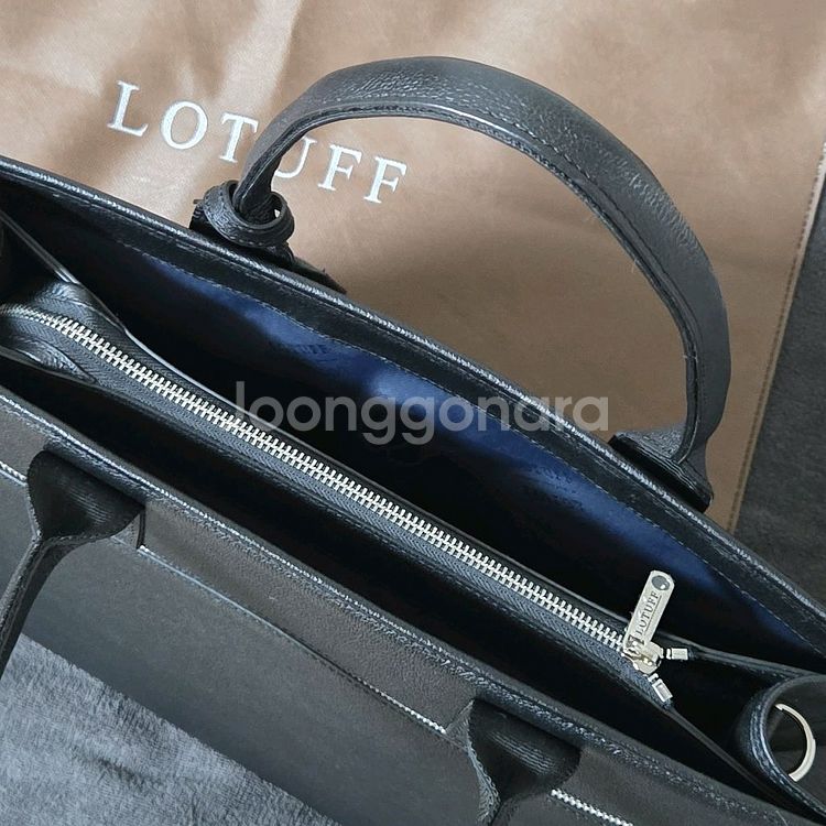 로터프 소가죽 토트백, 서류가방 LO-2805 BK--3