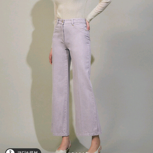 마인 워시드 와이드 데님팬츠 61, 한섬 여자 바지