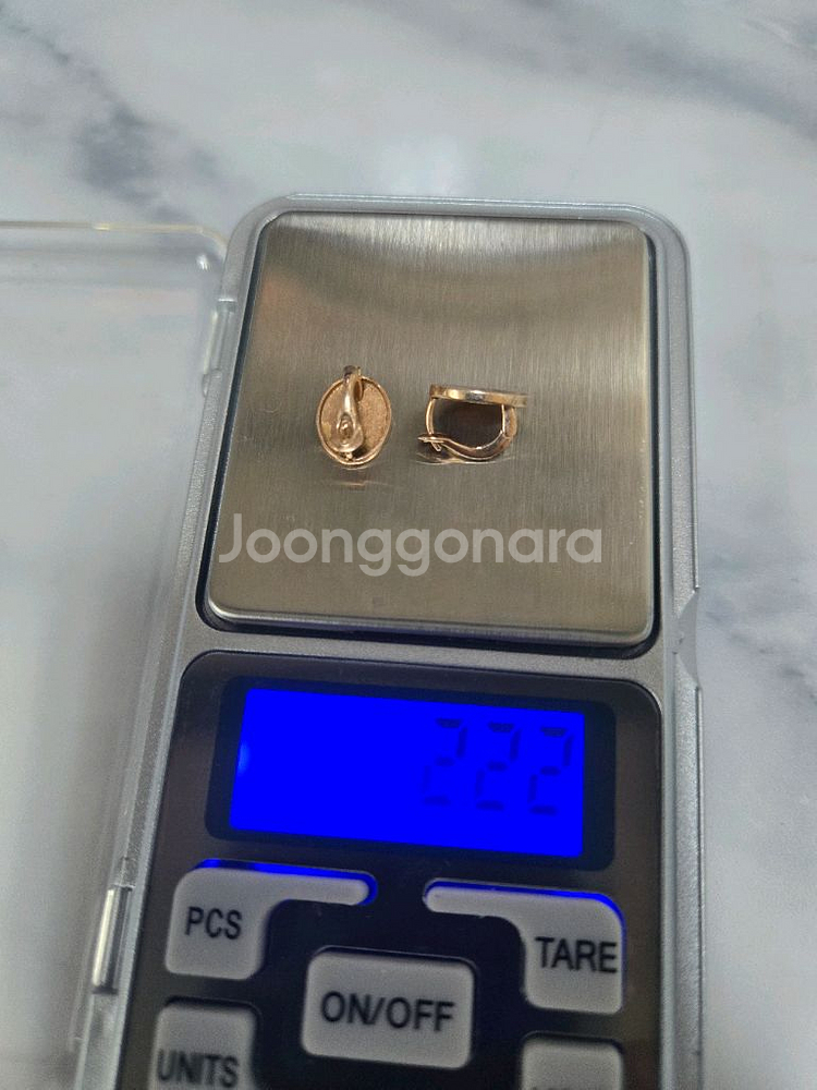 금값처분)14k 로즈골드 귀걸이--0