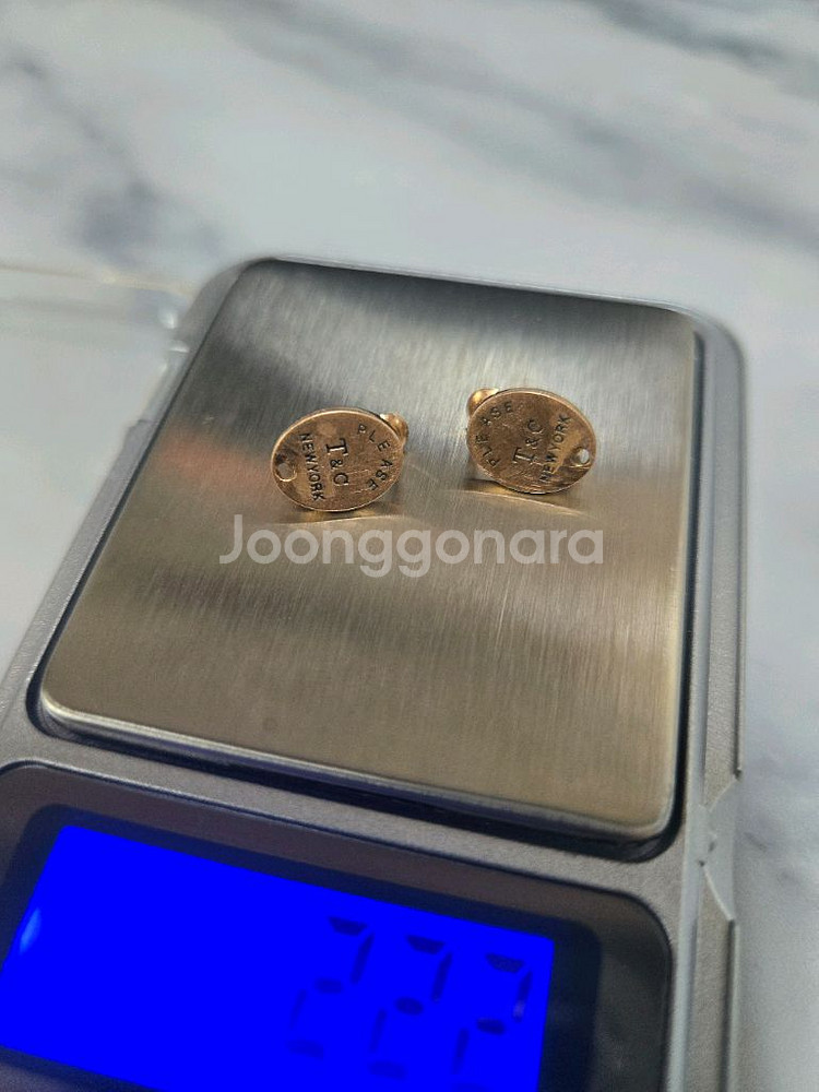 금값처분)14k 로즈골드 귀걸이--2