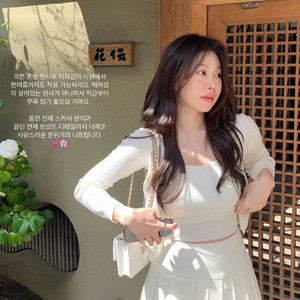 택포 ownt 온트 아일렛 가디건 세트 아이보리