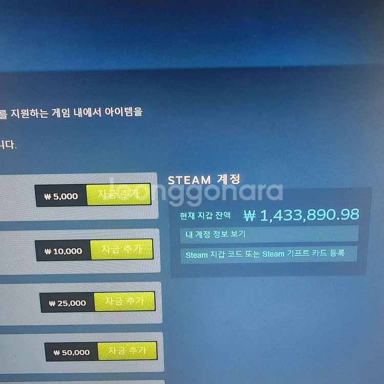 스팀게임 스팀선물 or 스팀월렛 80% 판매합니다.--0
