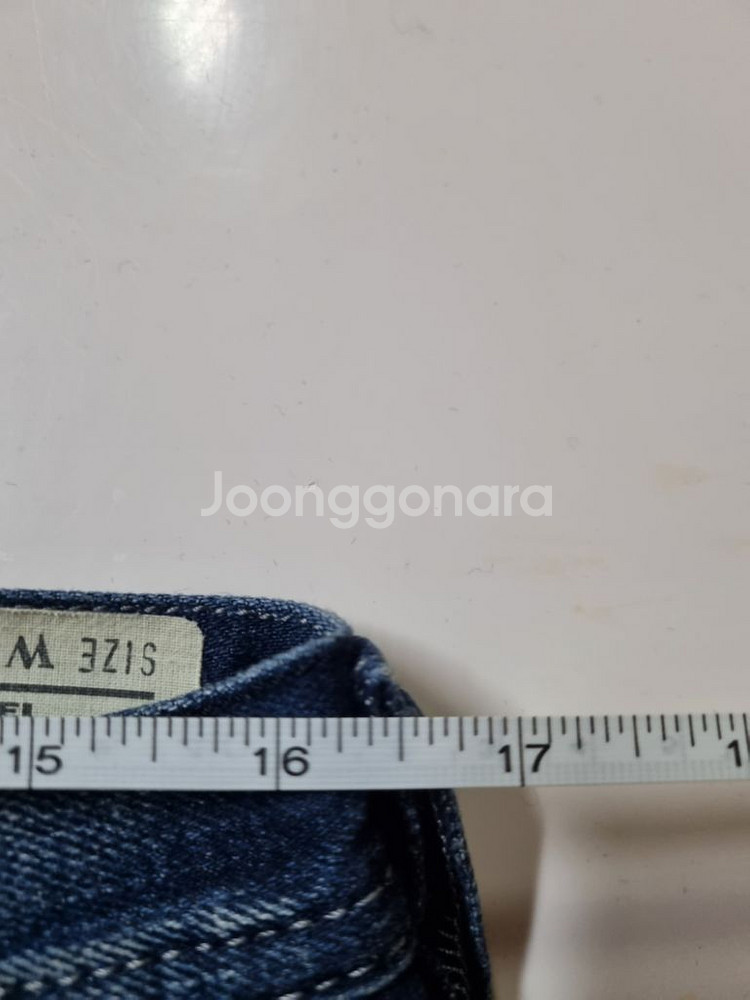 32)디젤 NEW-ZULOW 워싱 데님 생지 일자 명품--8