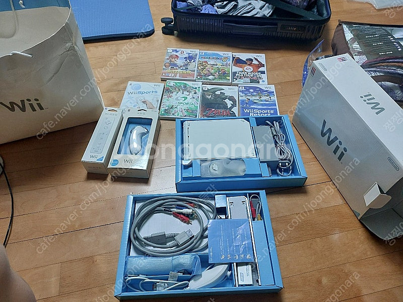 닌텐도위 2인세트와 게임팩 7개--0