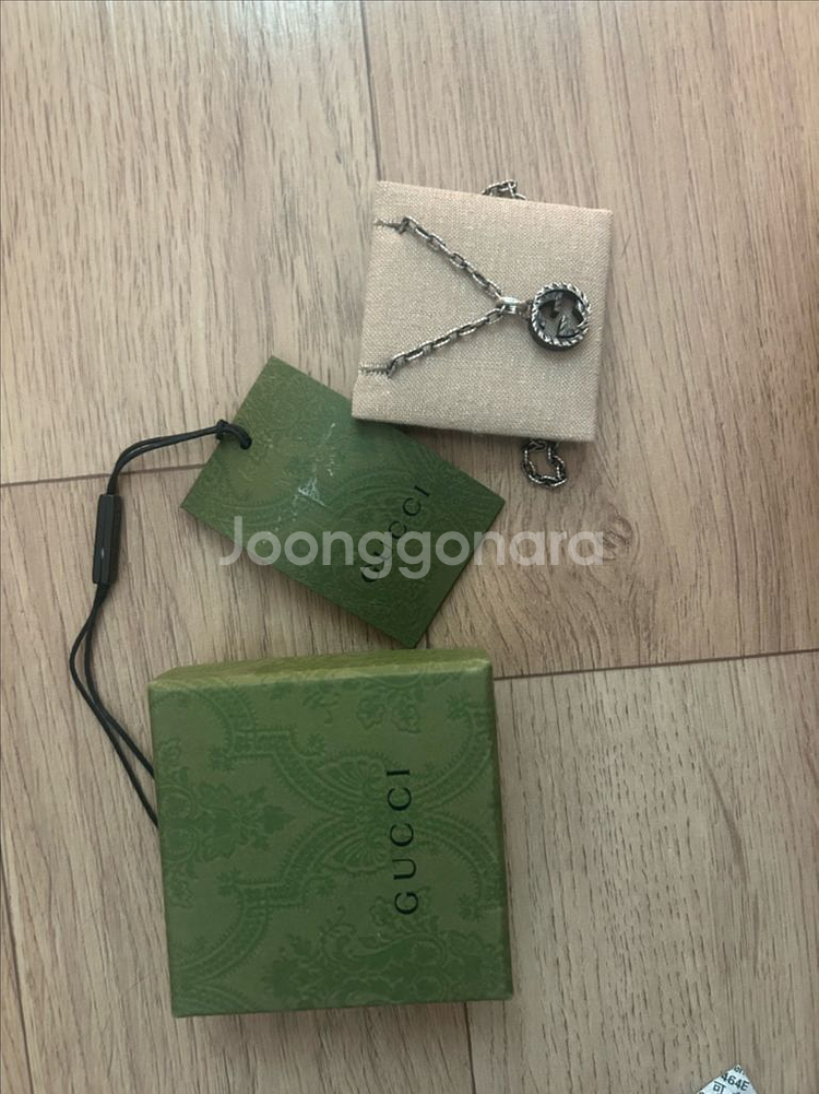구찌 인터로킹 목걸이--3