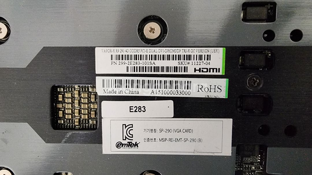 사파이어 R9 290 Vapor-X 4G 그래픽 카드--1