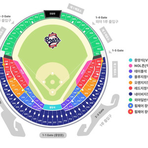6.7 두산 vs 롯데 1루외야 2연석 판매