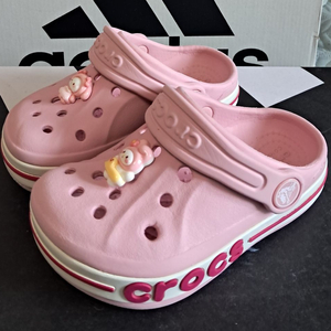 크록스c7. 140 지비츠포함 바야밴드 핑크