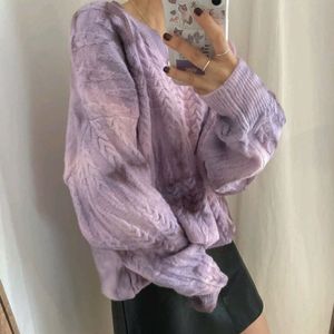 물나염꽈배기니트(퍼플)(실제상품사진첨부)