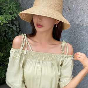 <새상품> 라탄 벙거지 모자