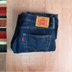 levis 리바이스 505 진청 블랭크텝 데님34