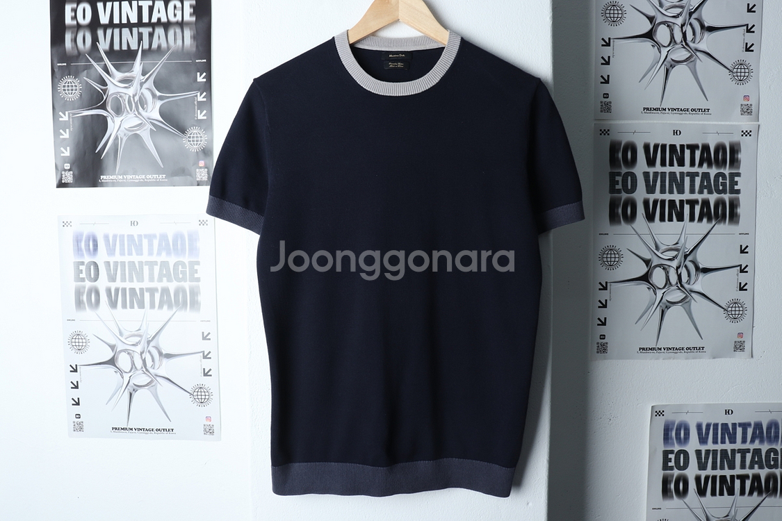 (M-L) 브랜드빈티지 반팔 티셔츠 마시모두띠 니트--4