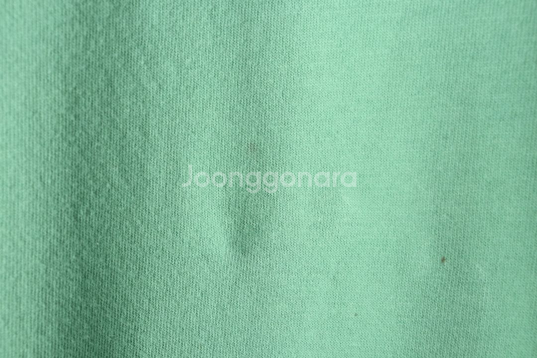 (M-L) 폴로 랄프로렌 반팔 티셔츠 작은오염 그린--3