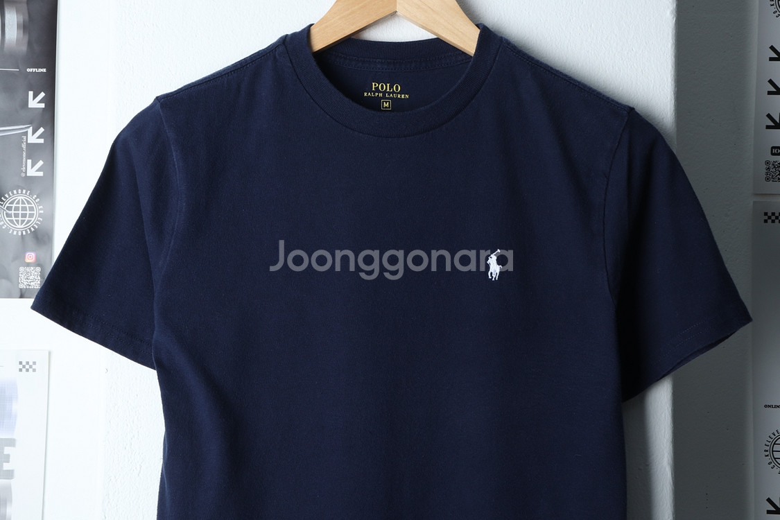 (M) 폴로 랄프로렌 반팔 티셔츠 네이비 포니 한정판--0