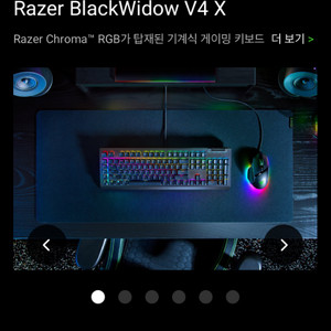 레이저 블랙위도우 v4 x + 키보드 루프 + 팜레스트